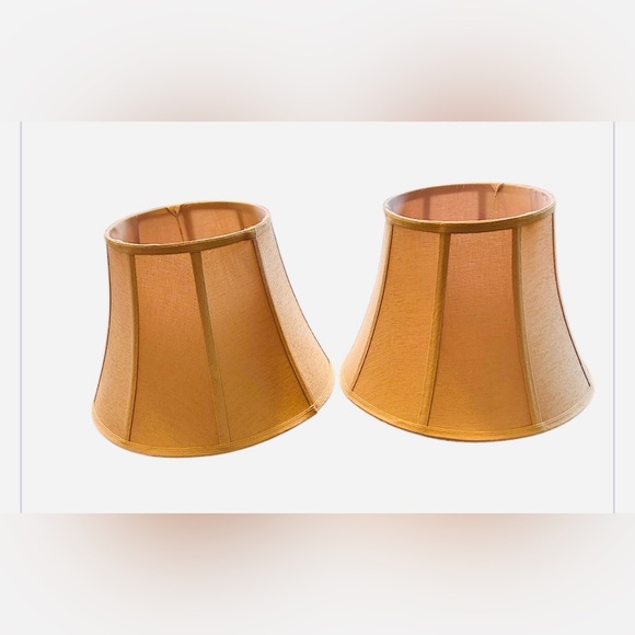 Elegant Tan Lampshade Set - Picture 1 of 8